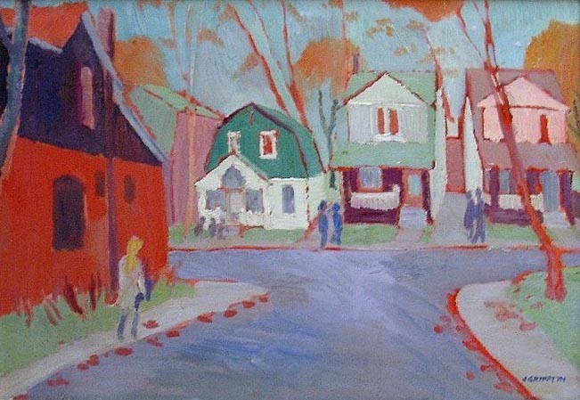 GRIFFITH, Julius Edward Lindsay [1912-1997] (RCA. OSA. P-CSPWC. CSGA. FCA. Chelsea Art Club, London). Houses, North Toronto. 