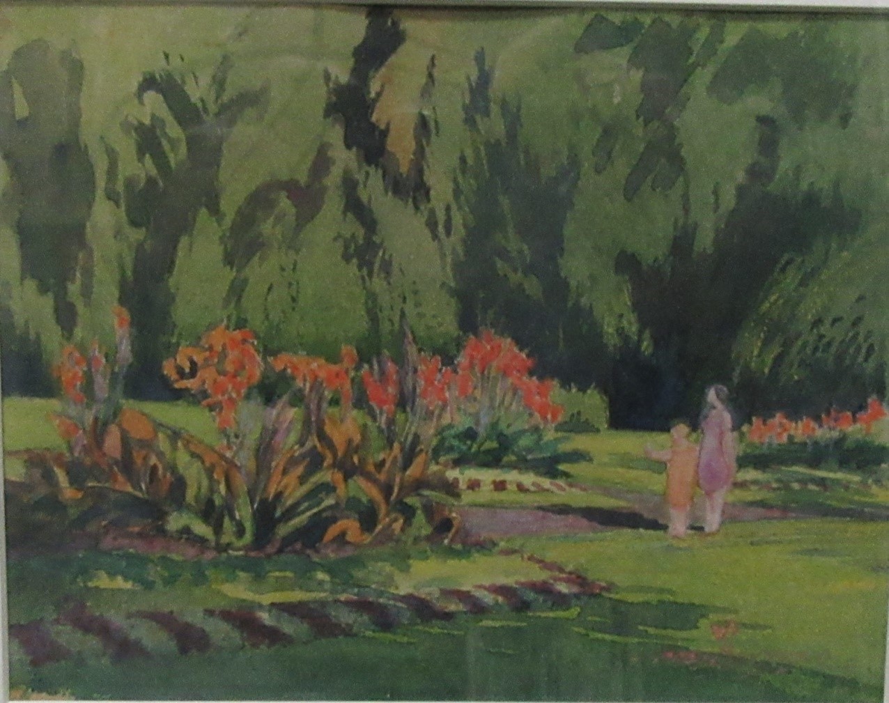 BLOMFIELD, James [Jerris] [1872-1951] (OSA). A City Park, Toronto [High Park Hillside Gardens]. watercolour