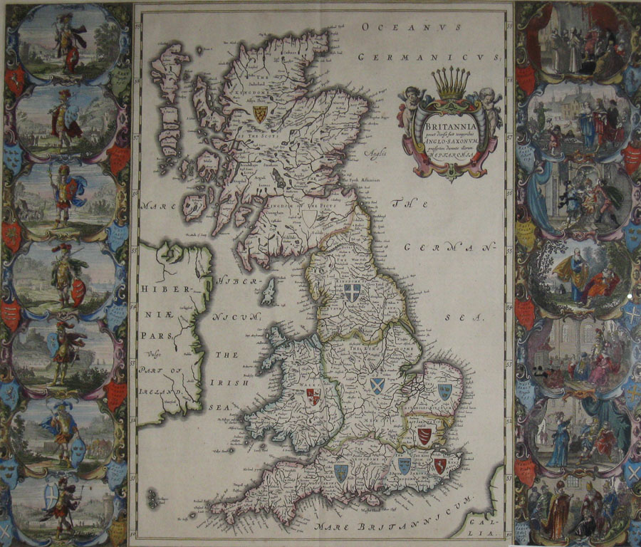 [BLAEU, Joan] [1596-1673]. Britannia prout divisa fuit temporibus Anglo-Saxonum praesertim durante illorum Heptarchia. [Amsterdam: c1648]. 
