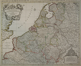 (NETHERLANDS). JAILLOT, Alexis Hubert [1632-1712] / OTTENS, Reinier [1698-1750] & Josua [1704-1765]. Belgii XVII. Provintiarum Universa Tabula… Auctore H. Jaillot [Upper Border Title]. Les Dix-Sept Provinces Des Pays-Bas…A Amsterdam [c1737-50].