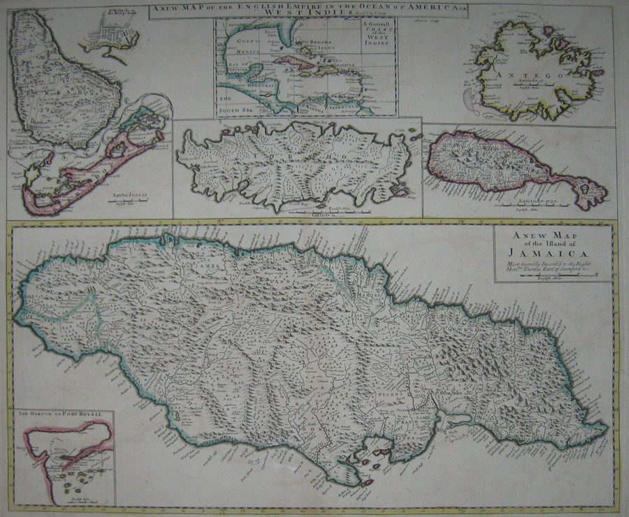SENEX, John [fl. 1690-1740]. A New Map of The English Empire in the Ocean of America or West Indies. [London: 1721]. 